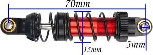 Miniatura 6 de 4 amortiguadores de metal Vgoohobby ajustables compatibles con Axial SCX10 Traxxas TRX4 D90 90046 Redcat Gen7 1/10 RC Crawler Car