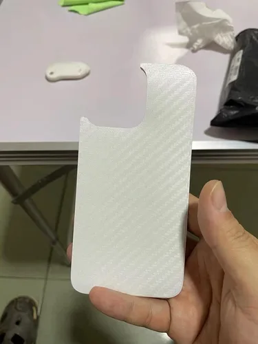 Miniatura 4 de Para iPhone 13 Pro Protector de pantalla trasera 3D Fibra de carbono Ultra Thin Protector Film-2 Packs-Transparente