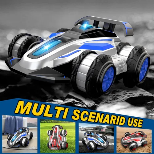 Miniatura 6 de Coche de Acrobacias de Derrape con Control Remoto, Coches RC con Luz y Música, Coche Suspendido de Rotación de 360°, 2.4G, Coches de Control Remoto