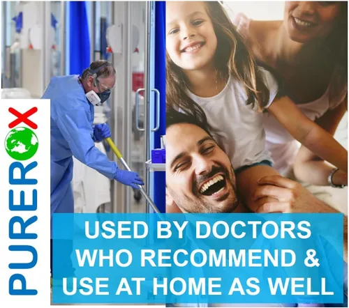 Miniatura 6 de PUREROX Desinfectante [9 x 32oz] Elimina el 99.99% de virus, norovirus, VIH, MRSA, bacterias y hongos. Grado hospitalario. Seguro para usar