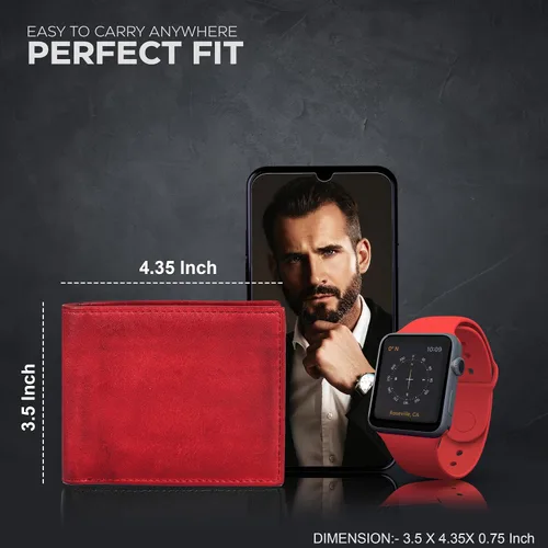 Miniatura 5 de Carteras RFID delgadas para hombres - Cartera de bolsillo frontal de piel genuina