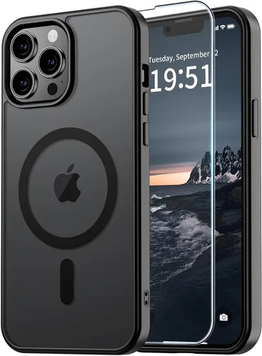 Miniatura 57 de vnnink para iPhone 12 y iPhone 12 Pro, funda de teléfono celular translúcida con protección contra caídas de grado militar, mate magnética