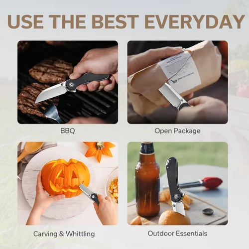 Miniatura 4 de CIVIVI Cuchillo de bolsillo - Elementum Cuchillo plegable con hoja Wharncliffe Nitro-V de 2.97 pulgadas, mango G10, ideal para regalo EDC al aire