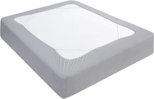 Funda de somier tamaño completo, falda de cama de tela elástica alrededor de 4 lados, alternativa elegante para faldas de cama para hotel/hogar, se