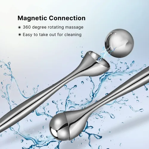 Miniatura 3 de Rodillo de ojos, masajeador facial con rodillo – Reduce la hinchazón, ojeras, terapia de enfriamiento para ojos cansados (con aplicador)