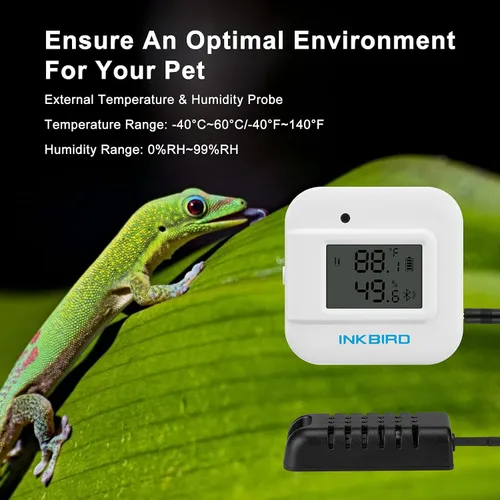 Miniatura 6 de Inkbird Termómetro inteligente Monitor de temperatura y humedad higrómetro para interiores, aplicación gratuita para iOS y Android, versión IBS-TH2