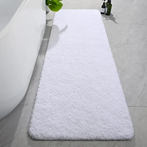 Miniatura 37 de AROGAN Tapete Largo de Baño de Lujo, 24 x 17 Pulgadas, Grueso, Suave y Absorbente, Antideslizante, Respaldo de Goma, Alfombras de Secado Rápido