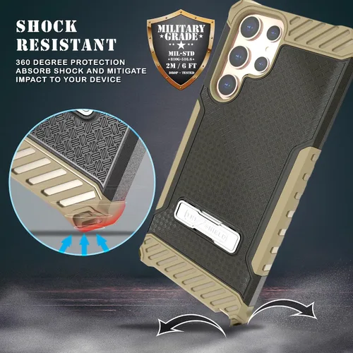 Miniatura 3 de Tri-Shield - Funda para teléfono con soporte compatible con Samsung Galaxy S22 Ultra grado militar, probado contra caídas, resistente de alto