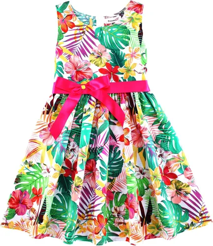 Miniatura 161 de Vestido de verano para niña, de algodón, con diseño floral