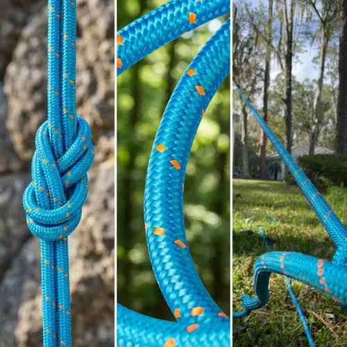Miniatura 3 de Zeluga 15-135 - Cuerda estática de arbolista doble trenzada – 0.55 pulgadas x 125 pies, resistencia a la rotura de 8400 libras – Cuerda de escalada