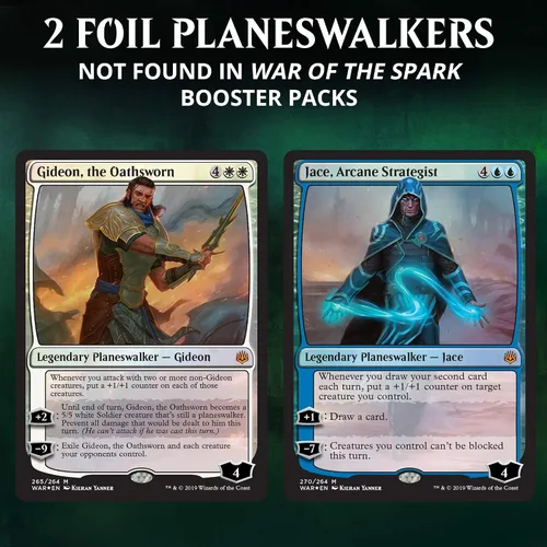 Miniatura 2 de MTG Magic Juegos de barajas de The Gathering, War of The Spark, ambas son barajas de Planeswalker