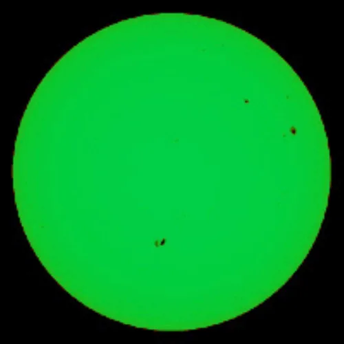 Miniatura 3 de # 14 – Visor de vidrio para eclipse solar de vidrio- agradable verde Imagen de la sol – Fabricadas en Estados Unidos