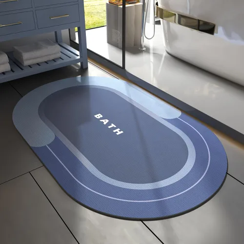 Miniatura 22 de MontVoo Alfombra de baño antideslizante, de secado rápido, resistente a las manchas para el suelo del baño, alfombra de ducha de fácil cuidado