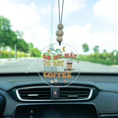 Miniatura 24 de Talataca Adorno plano 2D cristiano para automóvil y cuentas de madera, citas inspiradoras con cuentas, accesorios para espejo retrovisor, colgante 37