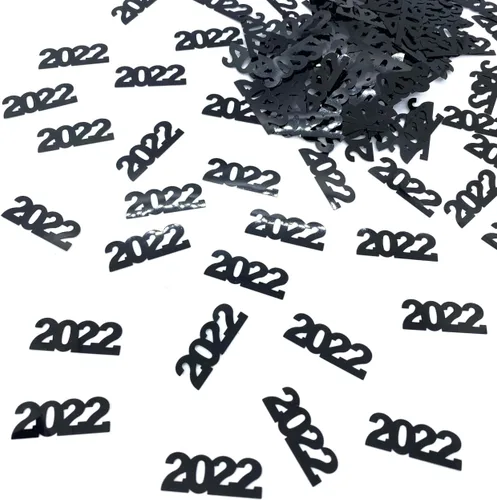 Miniatura 13 de Confeti Año 2022 Negro - Paquete al por menor #7220 QS0