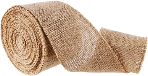 Miniatura 4 de DECORA 10 yardas de cinta de arpillera natural con lazo para moño, 2 pulgadas de ancho