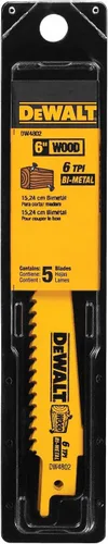 Miniatura 4 de DEWALT Reciprocating Saw Blades, Taper Back, 6-Inch, 6 TPI, 5-Pack (DW4802)