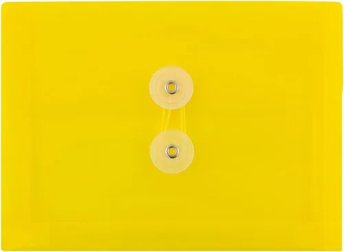 Miniatura 70 de Fundas de plástico con cierre de botón y cordel para guardar documentos (12 fundas de tamaño carta), de JAM Paper, Amarillo