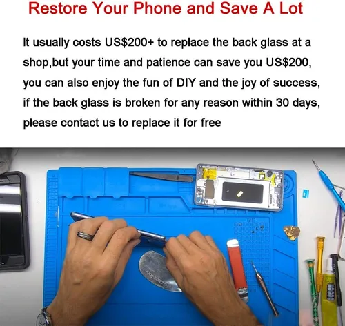 Miniatura 7 de Reemplazo de cristal trasero trasero para Samsung Galaxy Note 10+ Plus 6.8 pulgadas 5G con kit de herramientas de reparación y adhesivo preinstalado