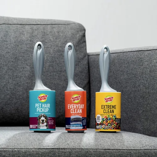 Miniatura 6 de Scotch-Brite Everyday Clean - Rodillo de pelusa para pelo de mascotas, ropa, muebles y más, 1 rodillo de pelusas, 70 hojas en total, removedor