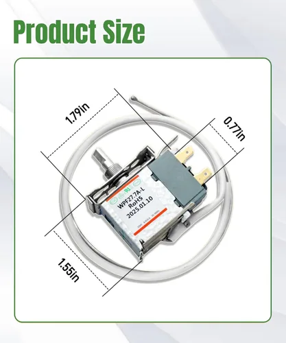 Miniatura 6 de Termostato de congelador WR50X10085 de reemplazo Compatible con congelador de pecho GE&Haier, control de temperatura WPF27.7A-L Compatible con mini