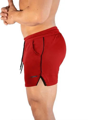 Miniatura 2 de TEZO Pantalones cortos de entrenamiento para hombre, 5 pulgadas, para gimnasio, atletismo, correr, entrenamiento, de secado rápido, pantalones