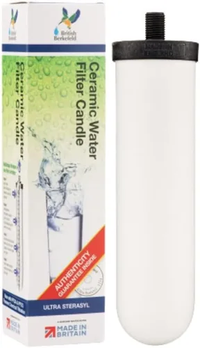 British Berkefeld Doulton - Vela de elemento de agua compatible con filtro de agua Berkey de repuesto para sistema de filtro de agua por gravedad