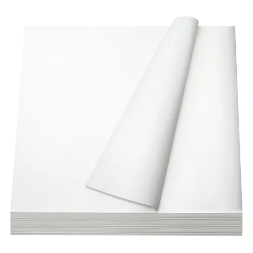 Harloon 200 hojas de papel de carnicero de 18 x 18 pulgadas, papel de carnicero para sublimación, hojas desechables precortadas para envolver Blanco