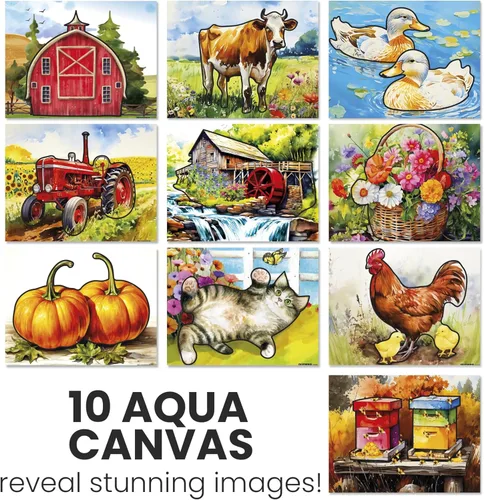 Miniatura 3 de QUOKKA Pintura con Agua Actividades para Demencia para Personas Mayores - Recuerdos de la Granja - Productos para Alzheimer para Ancianos