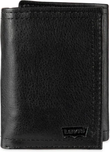 Miniatura 30 de Levi's Billetera triple para hombre, elegante y delgada, incluye ventana de identificación y tarjetero de crédito