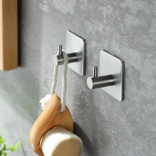 Miniatura 5 de Taozun Barra de Toalla - Soporte de Toalla de 24 Pulgadas con 2 Paquetes de Ganchos Adhesivos, Perchero de Toalla de Mano para Pegar en la Pared