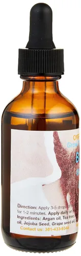 Miniatura 3 de Organic Hair Solution - Juego de suero para el crecimiento del cabello y la barba para hombre: para cabello más fuerte, más grueso y largo, aceite