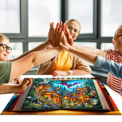Miniatura 7 de Rompecabezas para adultos de 1000 piezas para adultos, rompecabezas de 1000 piezas, 1000 piezas, el libro mágico de los cuentos de hadas