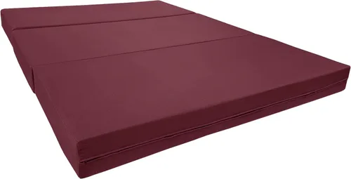 Miniatura 8 de D&D Futon Furniture - Cama de espuma triple plegable, colchón otomano plegable (negro, tamaño individual (6 x 39 x 75)