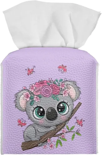 Miniatura 15 de Lindas decoraciones de ajolote con estampado de animales, caja de pañuelos de cuero, soporte de Navidad, organizador de papel de seda impermeable