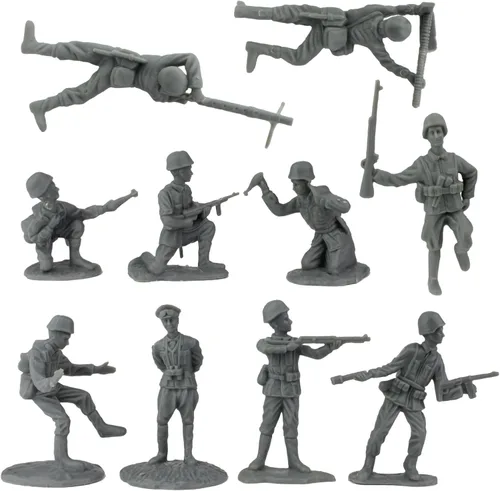 Miniatura 8 de BMC Toys - Soldados de plástico de la Segunda Guerra Mundial, invasión de Normandía, 114 piezas en caja