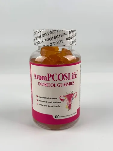 Miniatura 2 de AromPCOSLife - Gomitas de inositol para mujer, 60 unidades, suplemento de mio-inositol con folato y vitaminas B6 y B12, apoya el bienestar diario