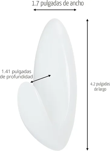 Miniatura 2 de Command Bath - Gancho grande para toallas, paquete de valor, transparente con acabado helado, 3 ganchos grandes, 3 tiras resistentes al agua, Blanco