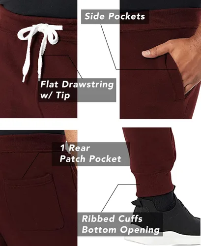 Miniatura 4 de Southpole - 1570 - Pantalones deportivos básicos de vellón tipo jogger para hombre