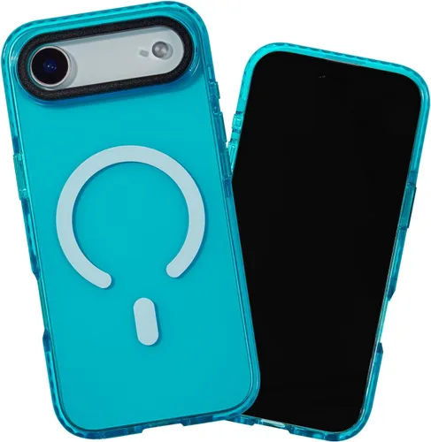 Miniatura 50 de SteepLab Funda de barrera para iPhone 13, protección de 360 grados que absorbe impactos con bisel elevado y colores llamativos (cielo azul brillante)