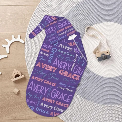 Miniatura 5 de Mantas de bebé personalizadas para niñas y niños, regalos para bebés, artículos personalizados para bebés (arte de palabras)