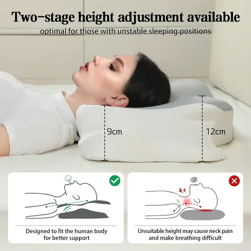 Miniatura 3 de Almohada cervical para el cuello, almohada cervical para aliviar el dolor de cuello, almohada cervical - Soporte de cuello y hombro, funda lavable