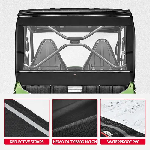 Miniatura 3 de KEMIMOTO Teryx - Parabrisas trasero suave compatible con Kawasaki Teryx 4 800 2013-2025, suave ventana trasera completa, transparente, a prueba