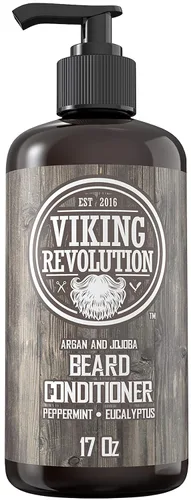 Miniatura 6 de Viking Revolution Acondicionador para barba con aceite de argán y jojoba - Suaviza y fortalece - Aroma natural a menta y eucalipto - Acondicionador