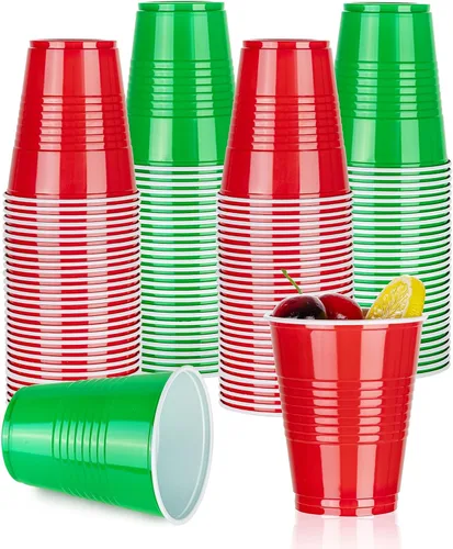 Miniatura 11 de WELLIFE 200 tazas plateadas, vasos de plástico transparente de 9 onzas, copas de vino de plástico desechables, copas de cóctel para fiestas y bodas