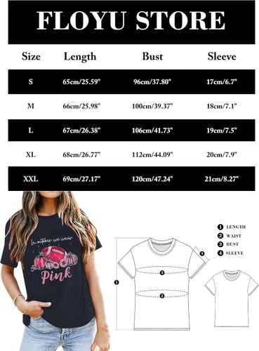 Miniatura 6 de Mujeres en octubre Llevamos camisa rosa Concientización sobre el cáncer de mama Tops Camiseta de fútbol para sobrevivientes de cáncer de mama
