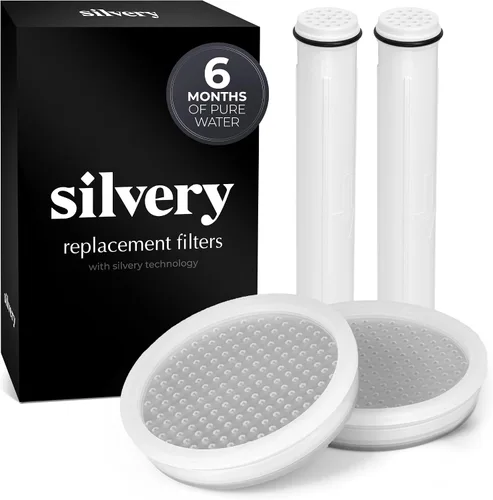 Miniatura 8 de Silvery Cabezal de ducha filtrado de alta presión - Agua limpia aprobada por dermatólogos con filtro Silvery Technology™ - El cabezal de ducha