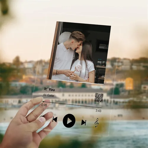 Miniatura 2 de Placa personalizada para canción de Spotify, marco de fotos personalizado, decoración artística, placa acrílica de Spotify, regalo de arte