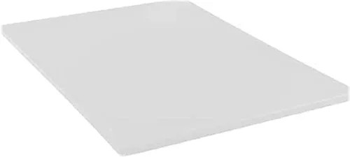 TrueCraftware - Tabla de cortar de 20 x 15 x 1/2 pulgadas para cocina de plástico de color blanco - Tabla de cortar de cocina duradera codificada