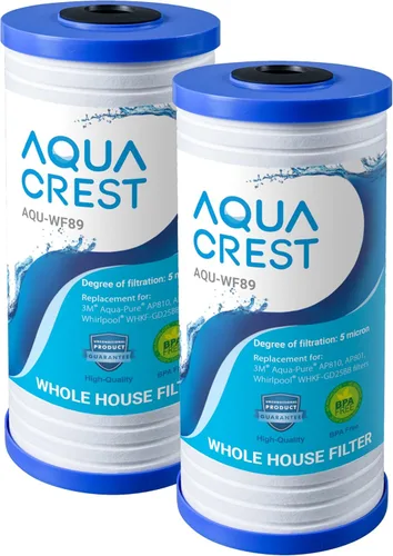 AQUA CREST AP810 - Filtro de agua de repuesto para toda la casa para 3M Aqua-Pure AP810, AP801, AP811, Whirlpool WHKF-GD25BB, WHKF-DWHBB, 5 micras,